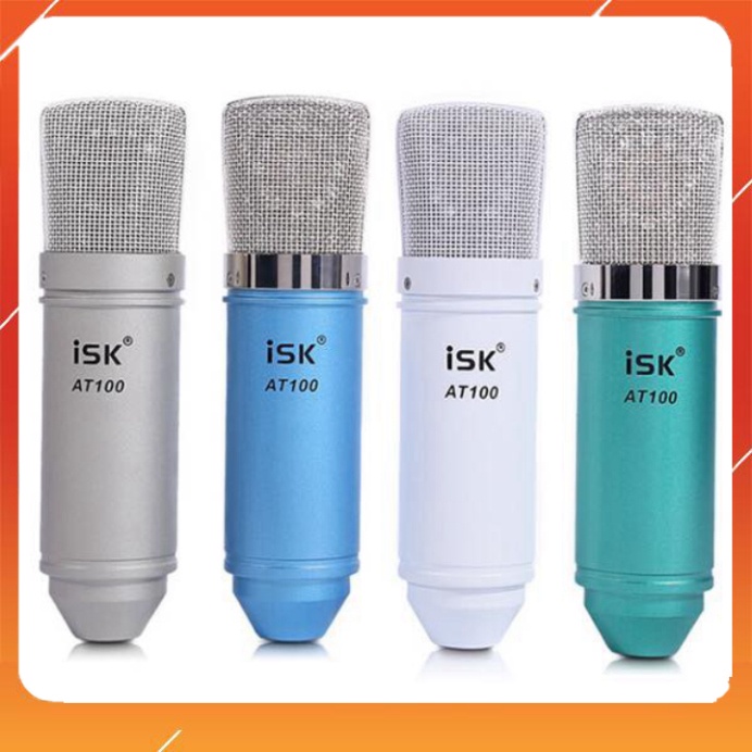 Mic thu âm iSK AT 100 mic để live stream hàng chuẩn hàng hiệu ( mic Hoa Vinh hát) bh 12 tháng