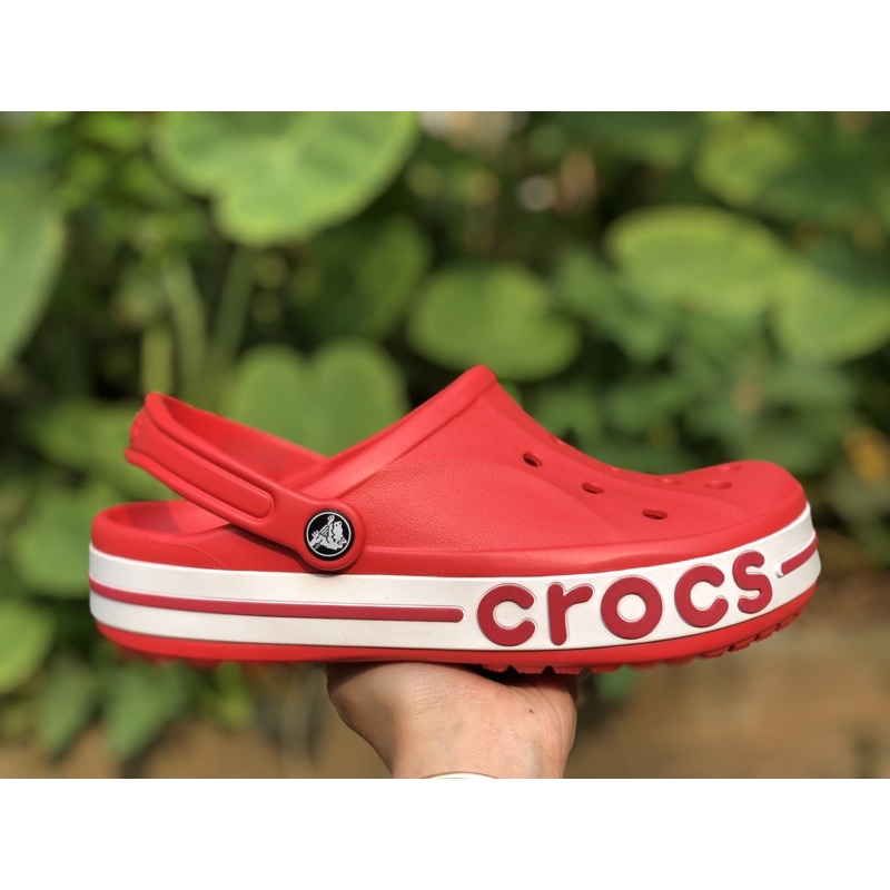 Dép Crocs Chính Hãng mới lỗi nhẹ hàng siêu bền màu đỏ.