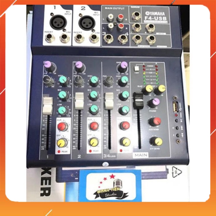 Mixer F4 USB bạn dạng chuyên nghệp có bluetooth cho karaoke gia đình,livestream fb, bigo