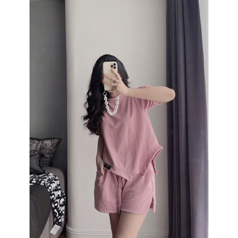 SET ÁO VẠT LỆCH CỘC TAY QUẦN SHORT CỰC DỄ THƯƠNG MẪU HOTT