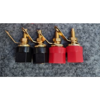 Cọc  loa  đỏ đen chân đồng (đơn giá;2 cặp)