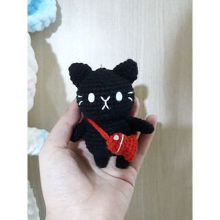 Móc khóa len handmade Mèo đi học cute 🐱