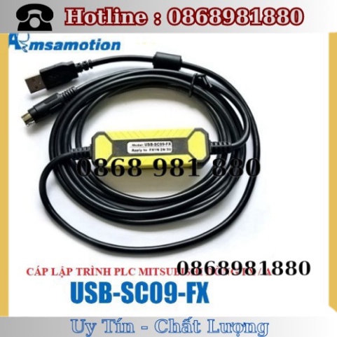 Cáp lập trình PLC Mitsubishi USB-SC09-FX (chính hãng Amsamotion)