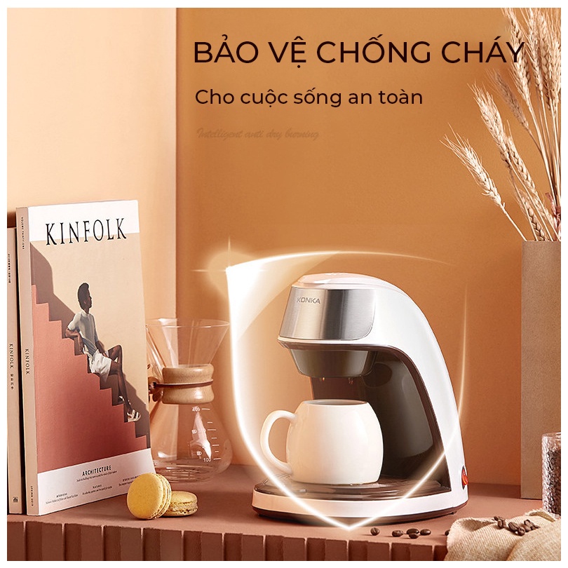 Máy pha cà phê chính hãng KONKA KCF-CS2 thiết kế kiểu mới hiện đại, sang trọng, dễ sử dụng, bảo hành 12 tháng.