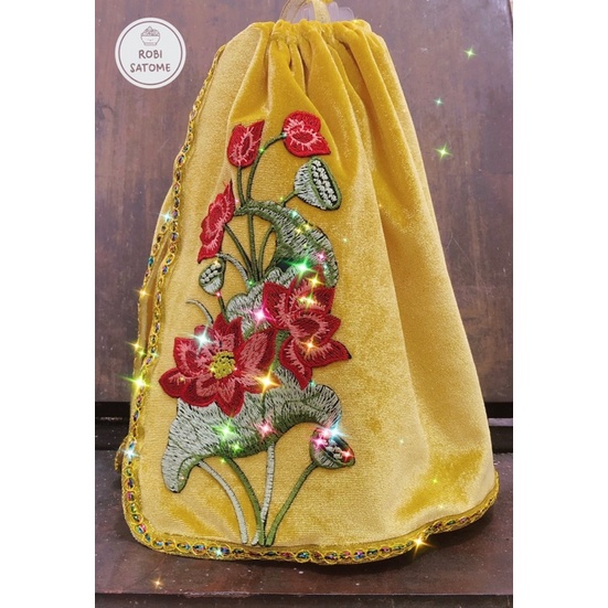 ÁO CHOÀNG BÀ CHÚA XỨ/QUAN ÂM VẢI NHUNG ÉP HOA THÊU NHIỀU KÍCH CỠ