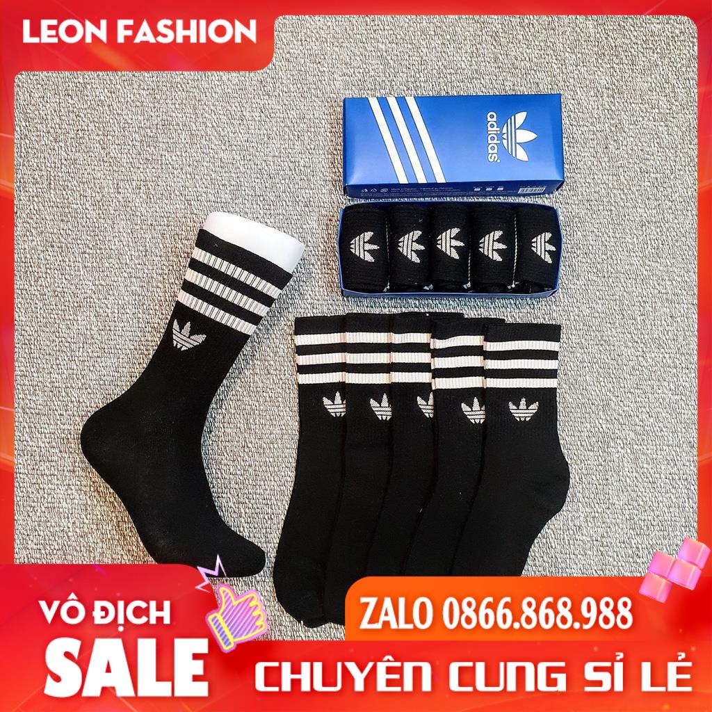 Tất ADIDAS Cổ cao 3 sọc Hàng loại 1  Vớ Nam Nữ Thể thao Dệt kim Cao cấp QUÀ TẶNG - Kho sỉ tất