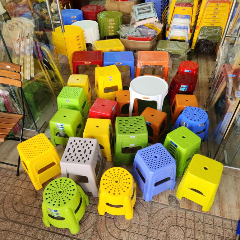 Combo 02 Ghế lùn mặt lưới - Duy Tân