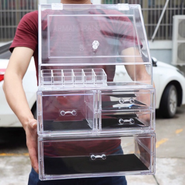 Tủ đựng mỹ phẩm có nắp ngăn kéo nhiều ngăn - Hàng mới về