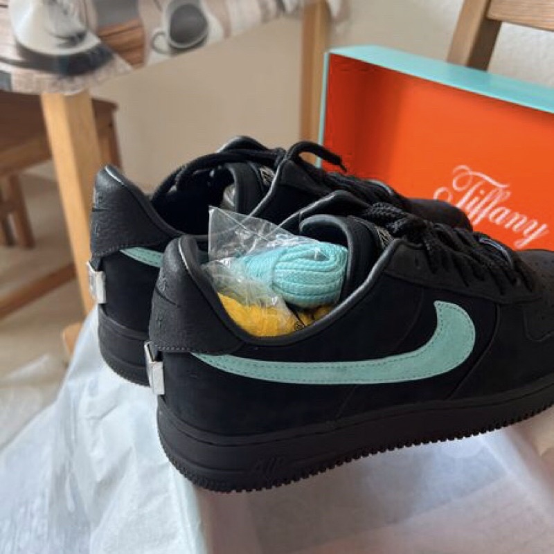 GIÀY AF1 Low Tiffany All Black Vạch Xanh Cao Cấp