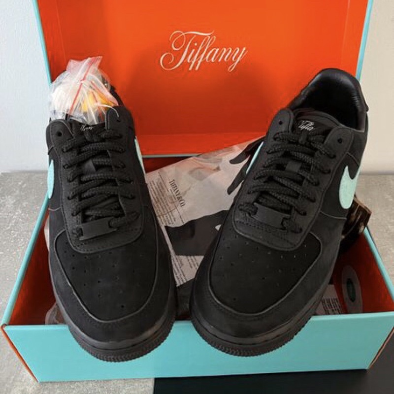 GIÀY AF1 Low Tiffany All Black Vạch Xanh Cao Cấp