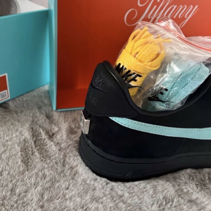 GIÀY AF1 Low Tiffany All Black Vạch Xanh Cao Cấp