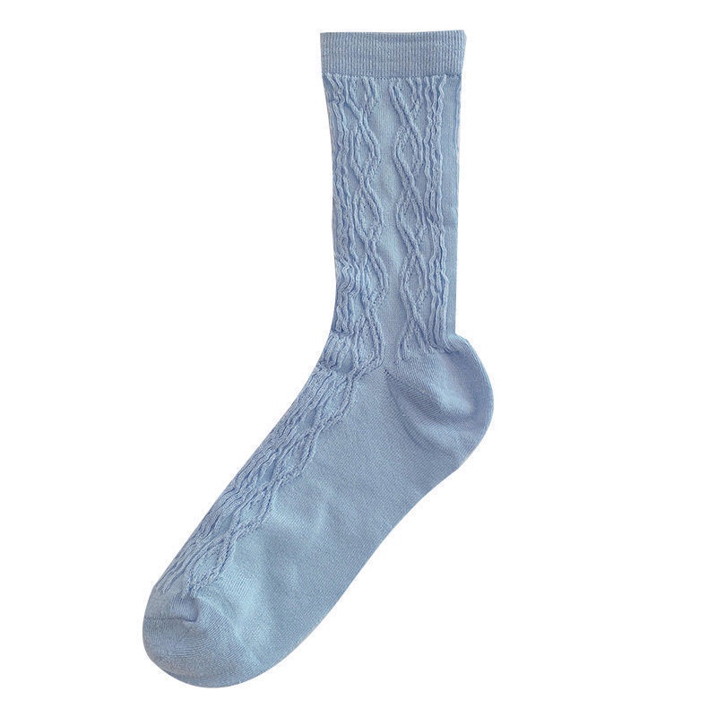 Hàng Mới Về Vớ Ống Mỏng Màu Trơn Họa Tiết Cây Gai Dầu Phong Cách Nhật Bản Thời Trang Xuân Hè Hàng Mới Về