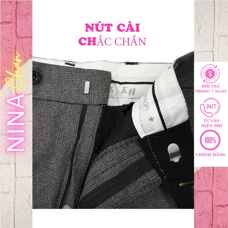 Quần tây nam trung niên vải dày mềm không ra màu loại quần tây nam ống suông Akira