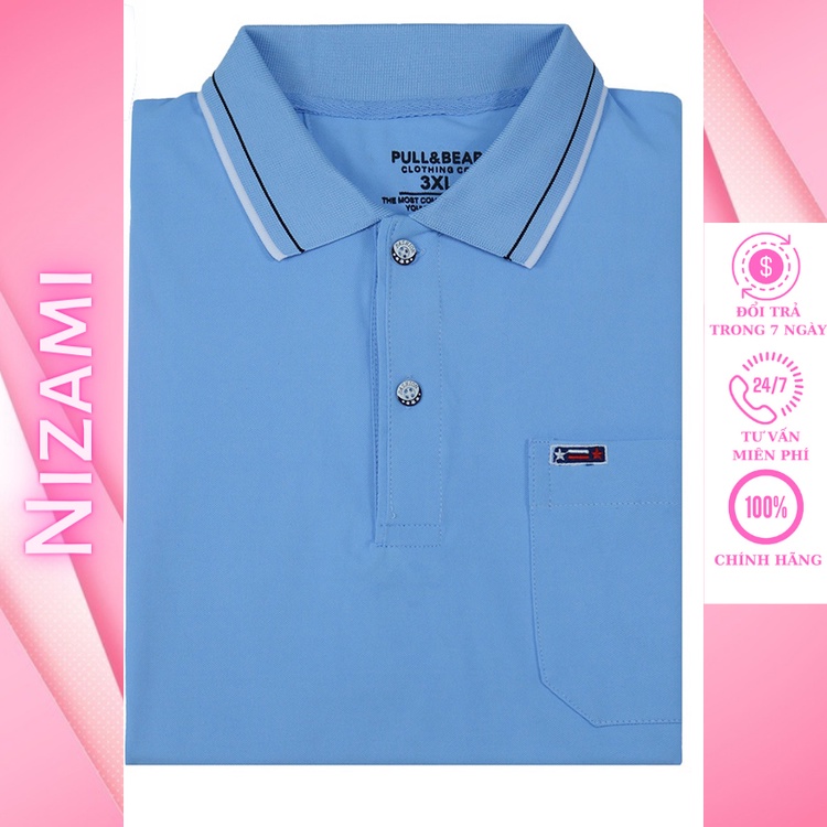 Áo thun nam POLO trơn vải cá sấu cotton lạnh cao cấp ngắn tay có túi màu pastel cực sang trọng lịch lãm