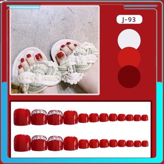 Bộ 24 móng chân giả đính đá nhiều mẫu Belly nail bộ 24 móng chân giả
