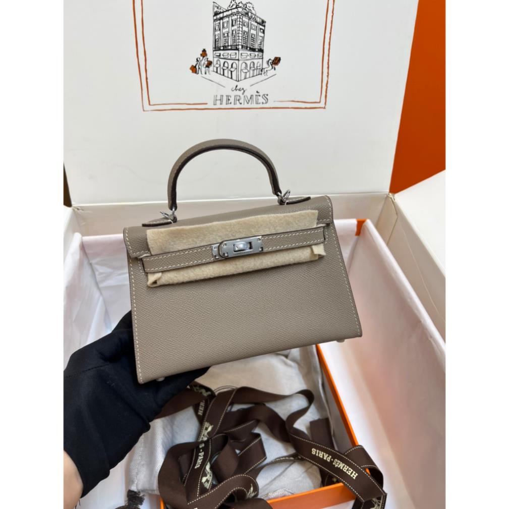 Túi Xách nữ Kelly da bò tấm, túi đeo chéo nữ thời trang, chất liệu da bò epsom,full hóa đơn box, bảo hành 12 tháng