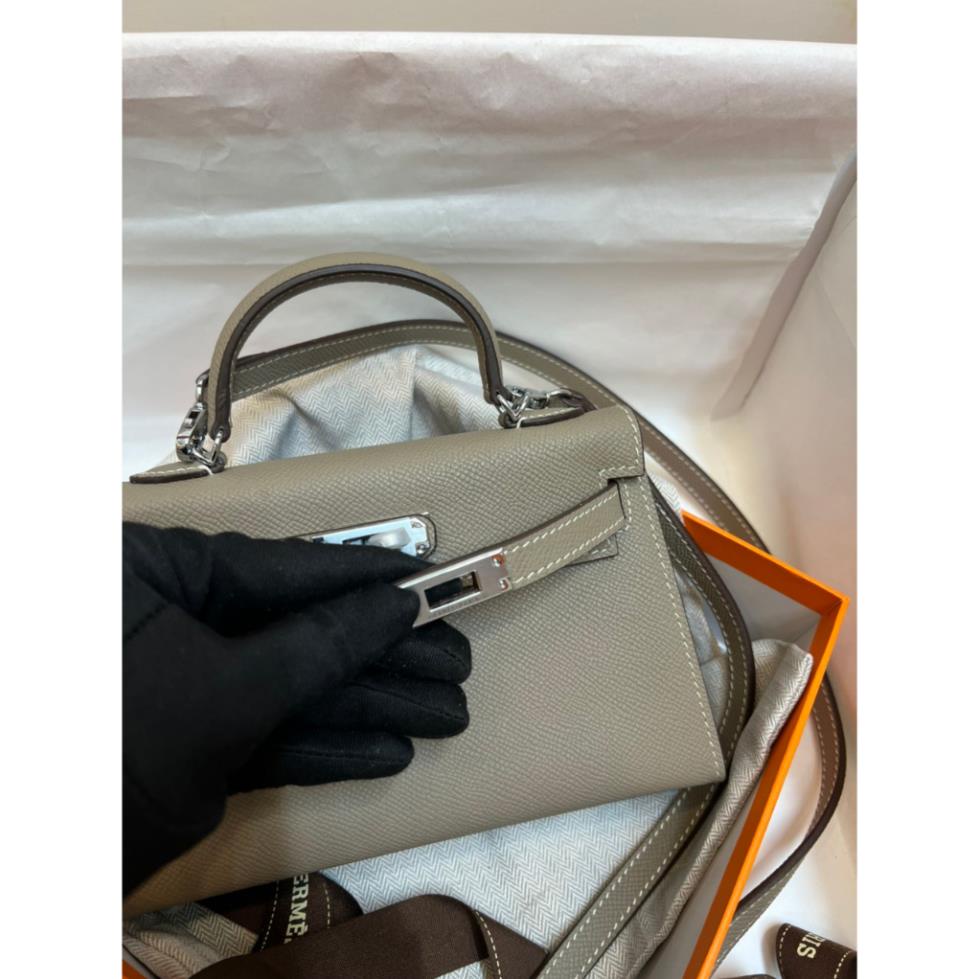 Túi Xách nữ Kelly da bò tấm, túi đeo chéo nữ thời trang, chất liệu da bò epsom,full hóa đơn box, bảo hành 12 tháng