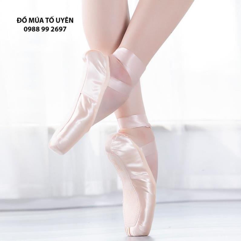 Giày múa ballet mũi cứng   - Đồ Múa Tố Uyên
