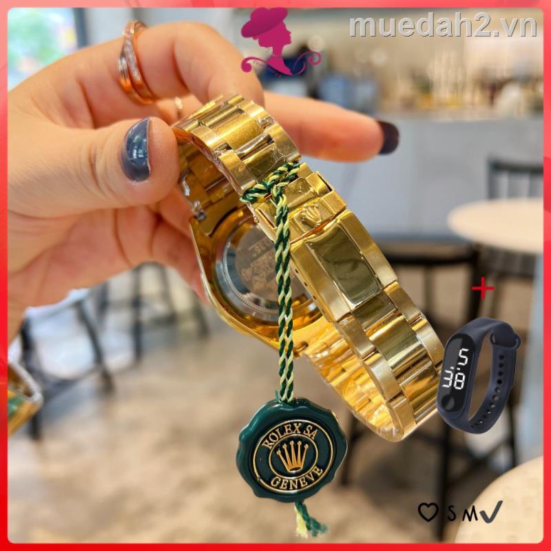 Đồng Hồ Rolex Thời Trang Nam Đính Kim Cương Giả Đa Năng Bằng Thép Không Gỉ