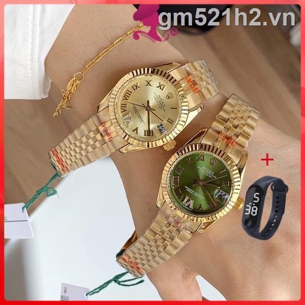 ROLEX Đồng Hồ Dây Inox Chống Thấm Nước Kích Thước 3 Kích Thước Cho Nữ