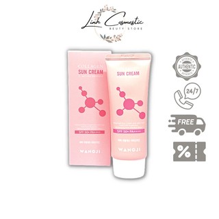 [FreeShip] Kem Chống Nắng Vật Lý Collagen Wang Ji SPF 50 PA++++ Dưỡng Trắng, Kiểm Soát Dầu, Dưỡng Ẩm, Không Bết Dính