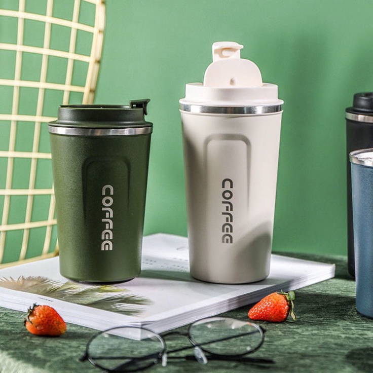 Ly giữ nhiệt Coffeeholic inox 304, chống tràn, ly uống cafe đựng nước, lạnh, nóng bảo vệ môi trường hàng chuẩn