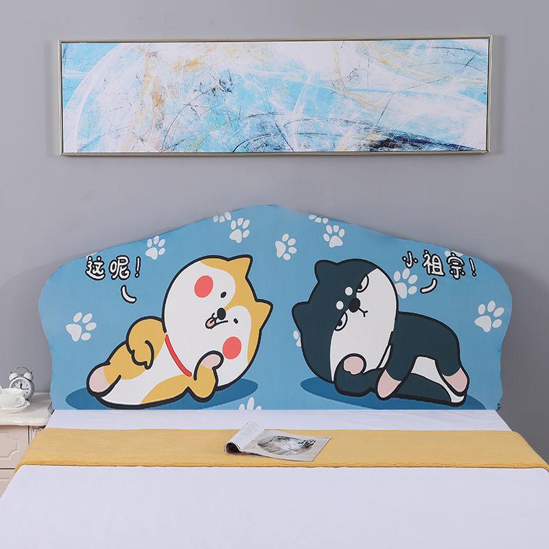 Vỏ Bọc Đầu Giường Hình Bán Nguyệt Mềm Mại Co Giãn Phong Cách Châu Âu