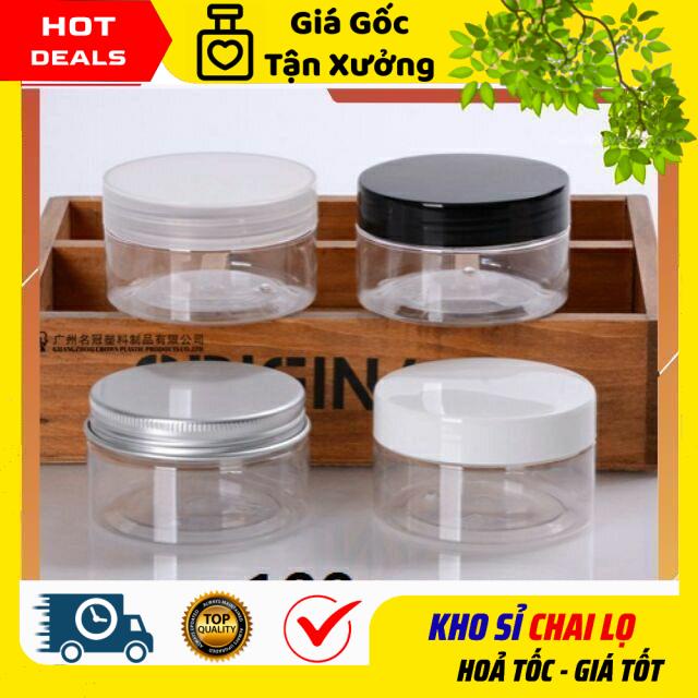 Hủ Hộp Đựng Kem ❣ KHO SỈ ❣ Hủ Hộp nhựa pet Trong 50g,100g,200g,250g đựng mỹ phẩm, thực phẩm, đồ khô, ngũ cốc