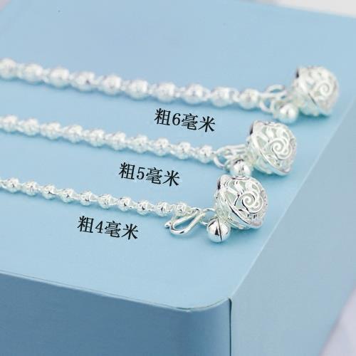 Lắc Chân Mạ Bạc 999 Có Chuông Phong Cách Hoàng Gia Nhật Bản Và Hàn Quốc Cho Nữ Sinh