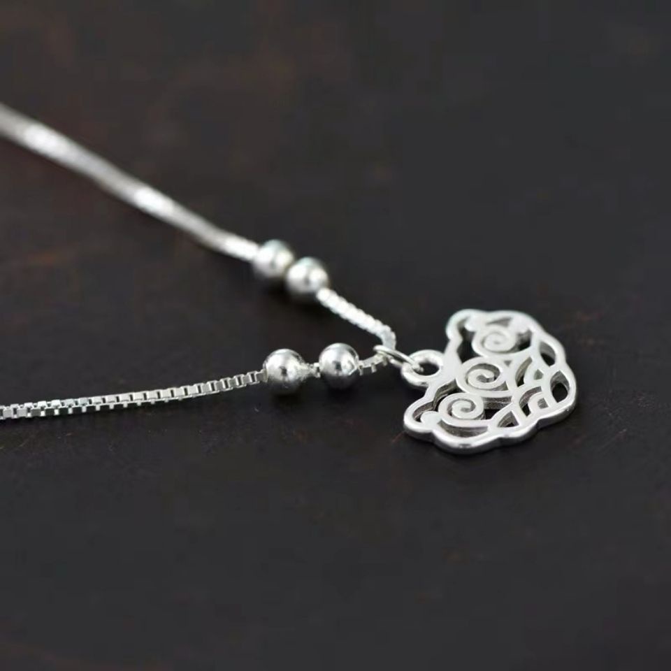 Lắc Chân Mạ Bạc 925 Phong Cách Trung Hoa Cổ Điển Thời Trang