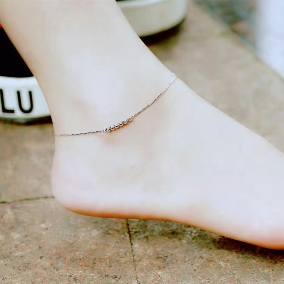 Lắc Chân Mạ Bạc 925 Phong Cách Trung Hoa Cổ Điển Thời Trang