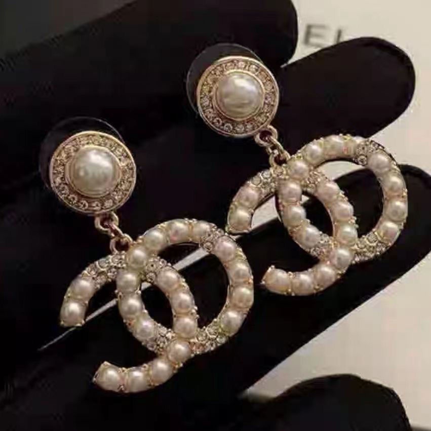 Bông Tai Mạ Bạc 925 Đính Ngọc Trai Phong Cách Retro Sang Trọng