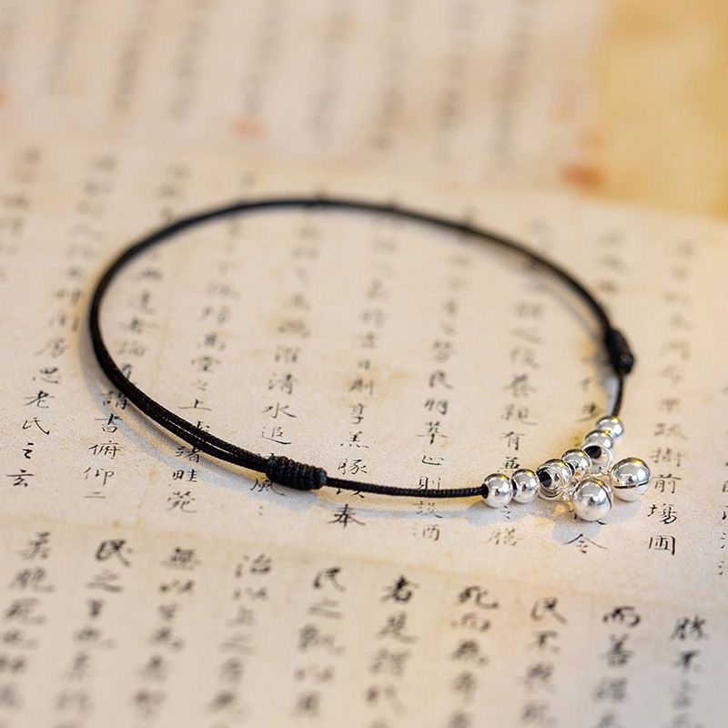 Lắc Chân Dây Đỏ Có Chuông Âm Thanh Nước Quyến Rũ Phong Cách Cổ Điển Mori h Cho Nữ