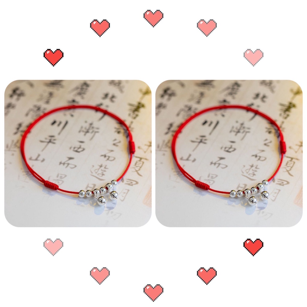 Lắc Chân Dây Đỏ Có Chuông Âm Thanh Nước Quyến Rũ Phong Cách Cổ Điển Mori h Cho Nữ