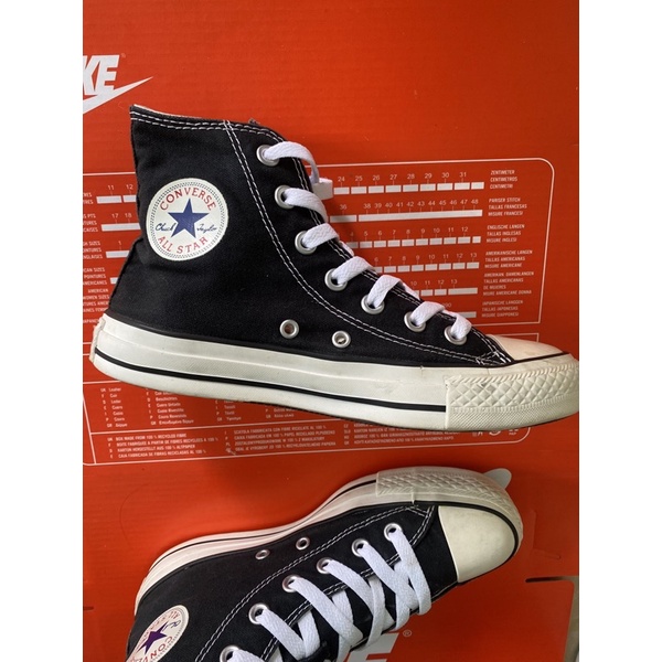 GIÀY SNEAKERS CONVERSE CLASSIC CỔ CAO ĐEN FULL BOX SIZE 36,5(Real 100%/2Hand)