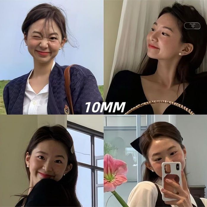 Xiaoxiang Bông Tai Ngọc Trai Bằng Bạc 925 Phong Cách Hàn Quốc Chất Lượng Cao