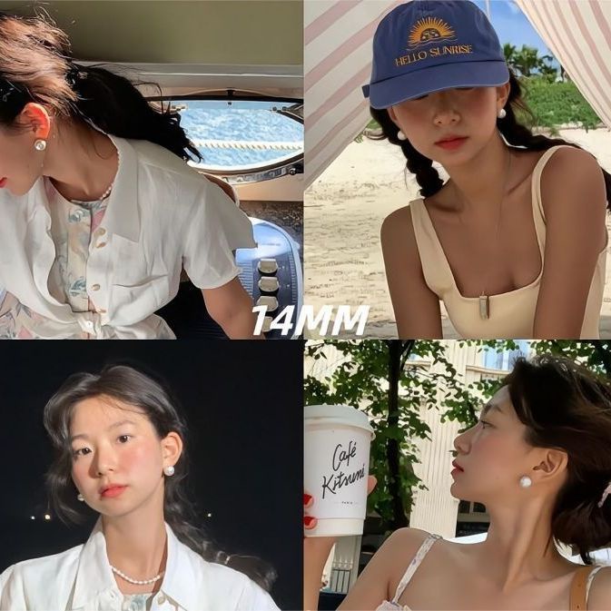 Xiaoxiang Bông Tai Ngọc Trai Bằng Bạc 925 Phong Cách Hàn Quốc Chất Lượng Cao