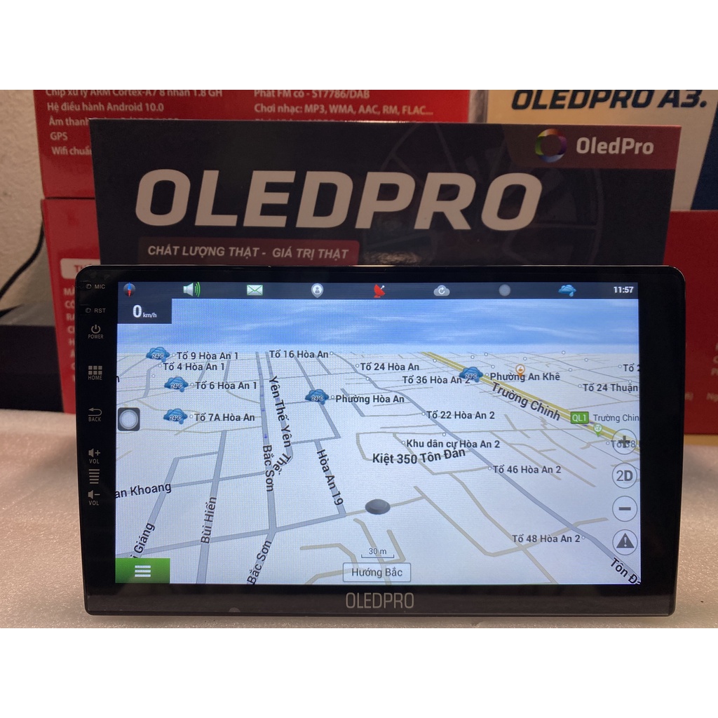 Combo màn hình lắp sim 4G OLEDPRO A5 kèm mặt dưỡng dây nguồn zin theo xe HUYNDAI AVANTE