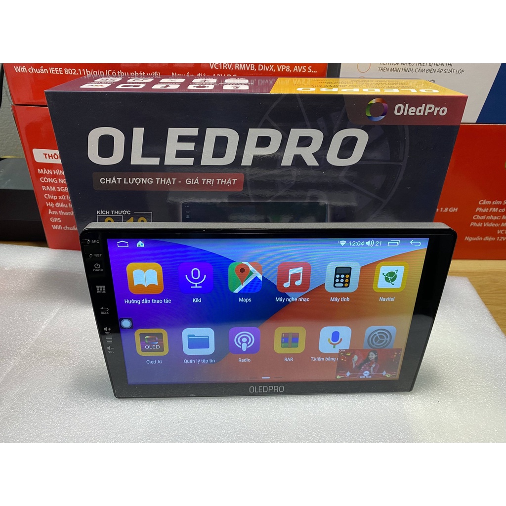 Combo màn hình lắp sim 4G OLEDPRO A5 kèm mặt dưỡng dây nguồn zin theo xe HUYNDAI AVANTE