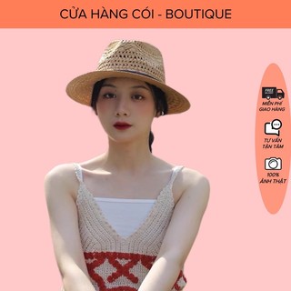 Nón cói mũ cói cao bồi phong cách unisex