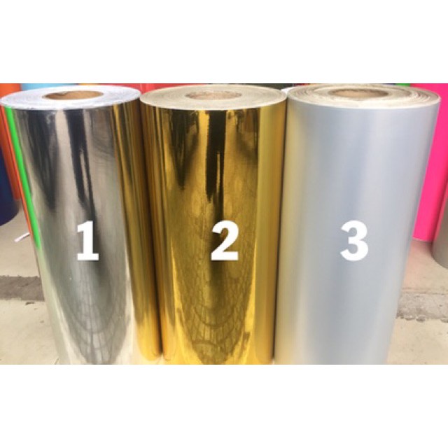 Combo 5 mét Decal Xi Bạc Bóng Gương / Xi Vàng Gương / Xi Bạc Nhôm Mờ .
