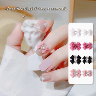 Charm nơ đính đá gắn trang trí móng
