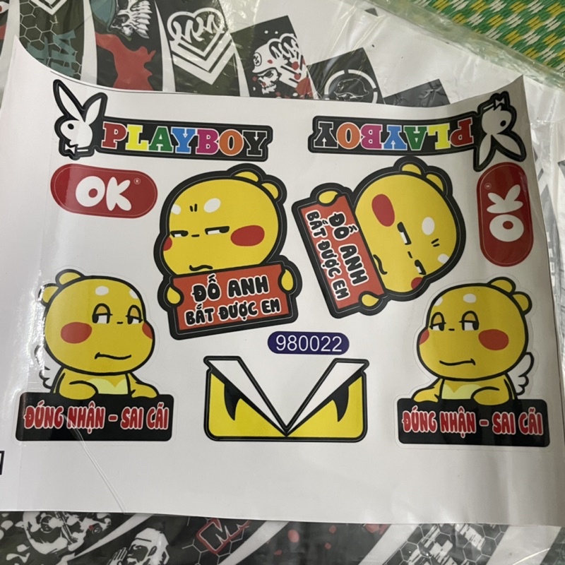 LOGO STICKER ĐÚNG NHẬN SAI CÃI, ĐỐ ANH BẮT ĐƯỢC EM - TEM CHỐNG THÁM NƯỚC CHỐNG PHAI MÀU