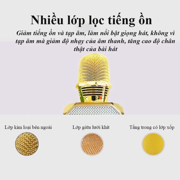 Micro Karaoke Bluetooth SD10 /X6 hút âm tốt, micro không dây hát karaoke, nâng tone, lọc âm, chống nhiễu