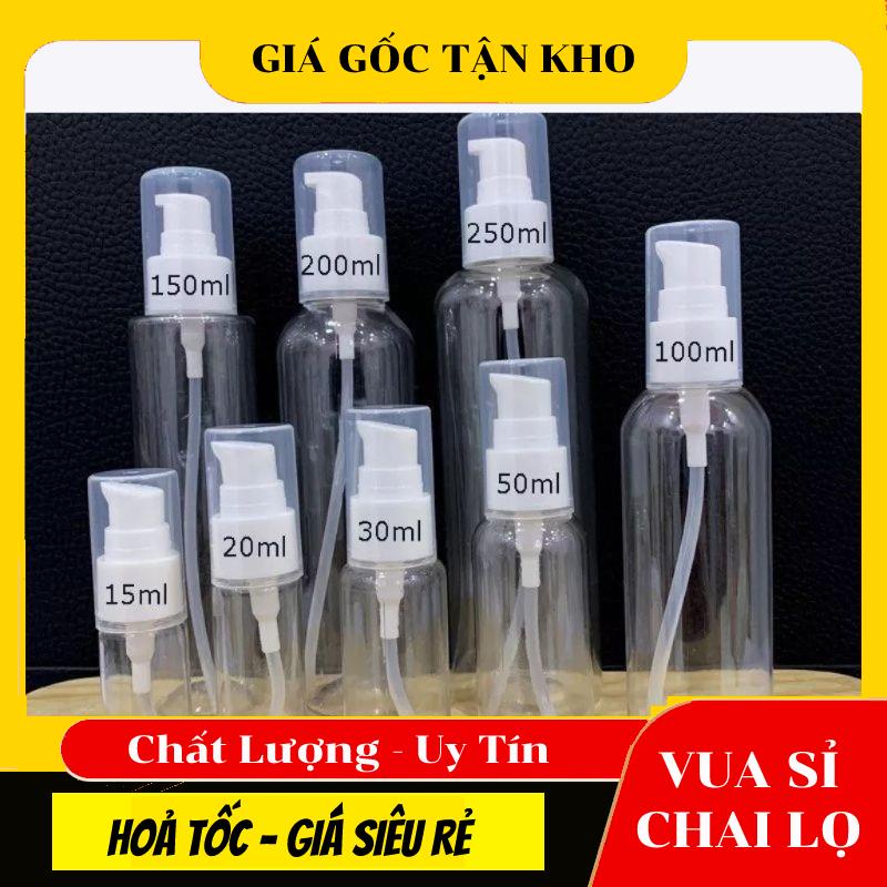 Chai Lọ Chiết Mĩ Phẩm ❤ Chai Lọ Nhựa Pet Xịt Giọt 10ml,15ml,20ml,30ml,50ml,100ml,150ml,200ml,250ml, Phụ Kiện Du Lịch