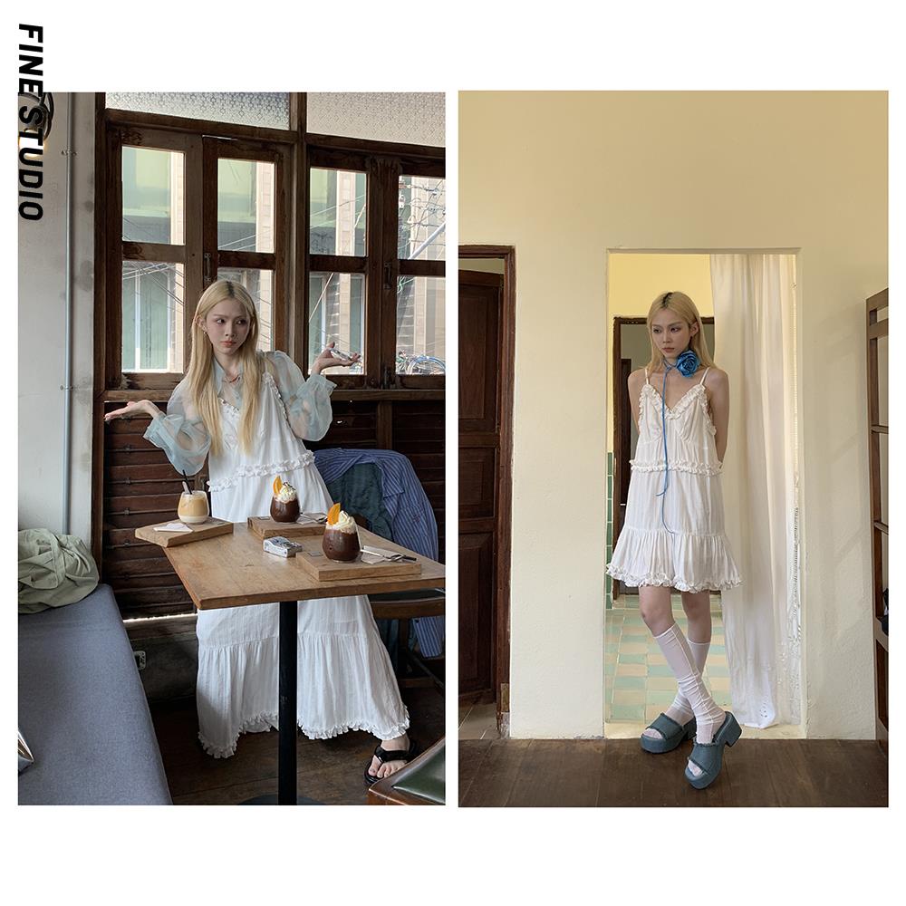 Đầm Múa Ba Lê Hai Dây Thời Trang Mùa Hè Hàn Quốc 2023