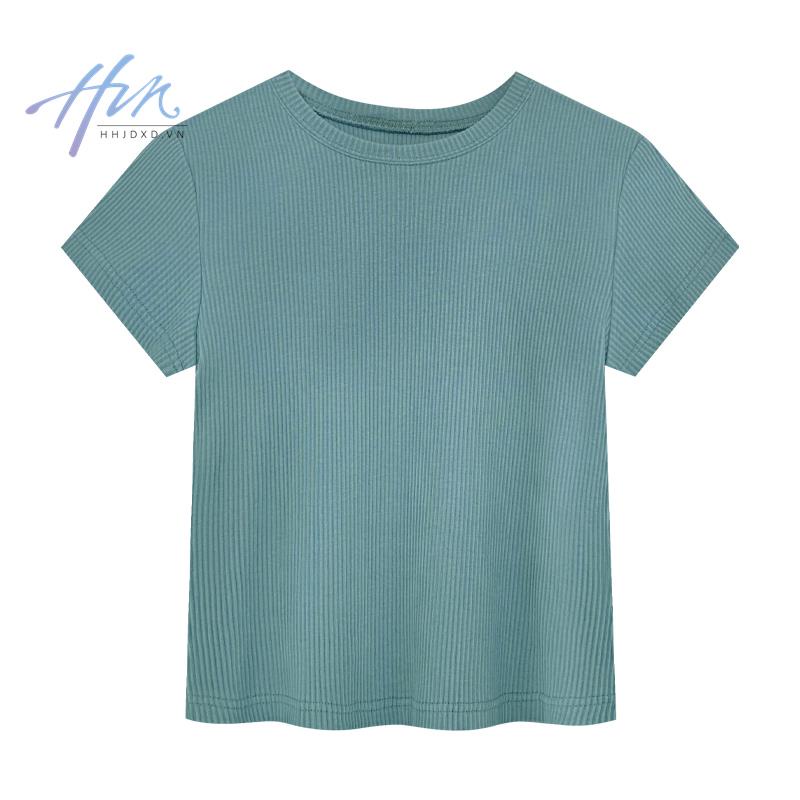 Áo Thun Tay Ngắn Cổ Tròn Dáng Ôm Thời Trang 2023