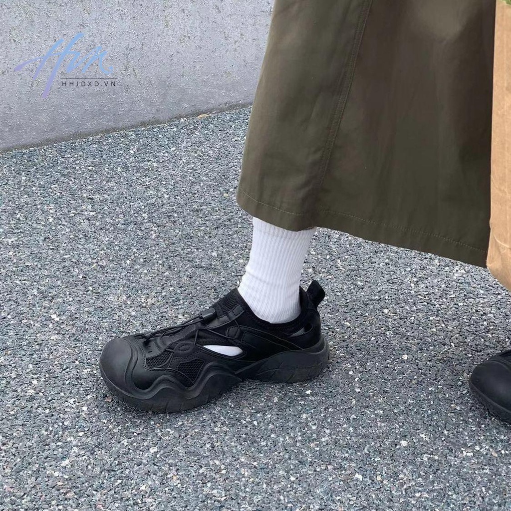 Giày Sandal Thể Thao Mùa Hè 2023 Đế Phẳng Đục Lỗ Thoáng Khí Dễ Thương Cho Nữ