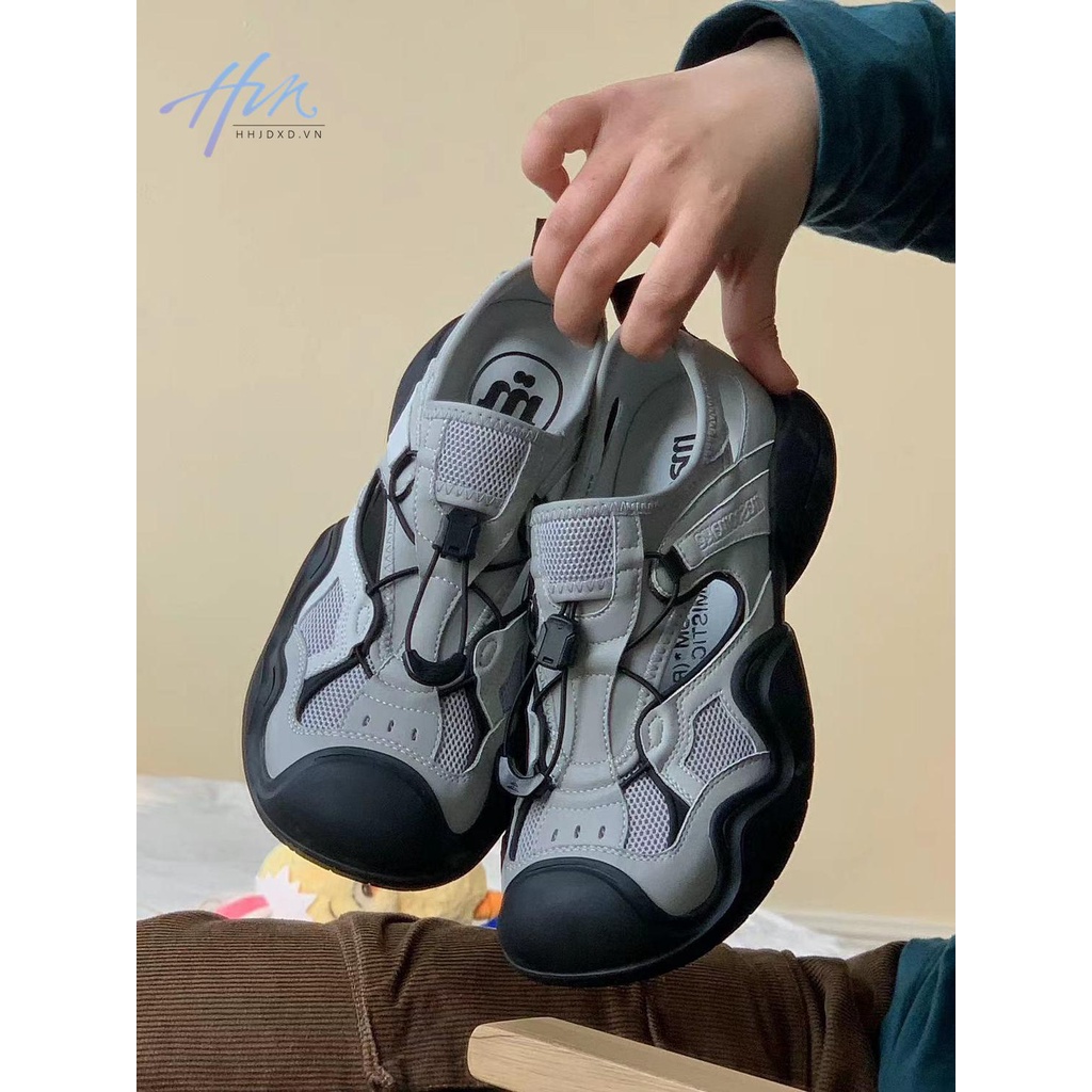 Giày Sandal Thể Thao Mùa Hè 2023 Đế Phẳng Đục Lỗ Thoáng Khí Dễ Thương Cho Nữ