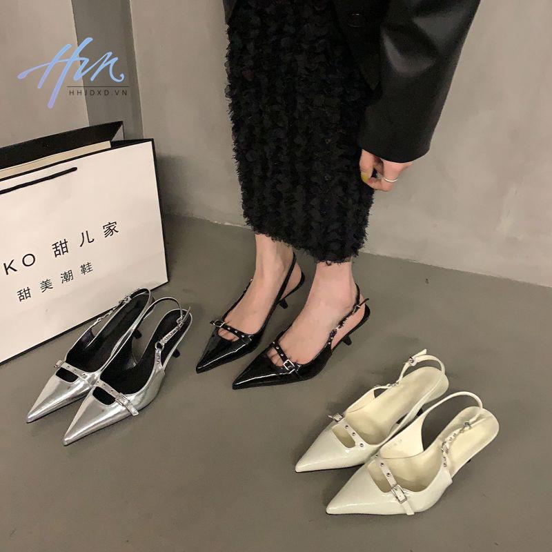 Sandal Cao Gót Mũi Nhọn Phong Cách Thời Trang Mùa Hè 2023 Mới